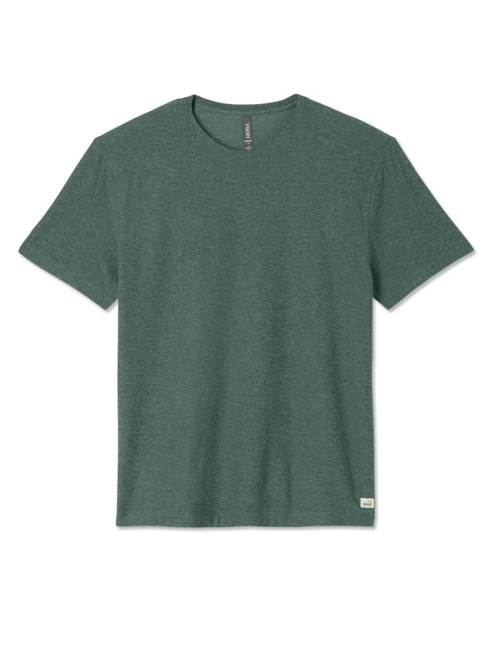 Men’s Vuori Strato Tech Tee – Heather Green – Relaxed Fit (Large)